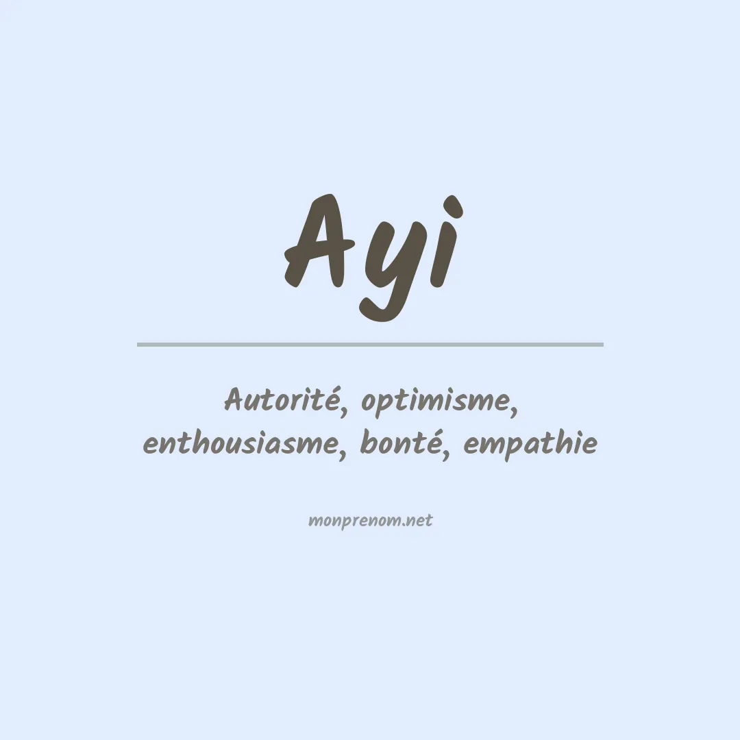 Prénom Ayi
