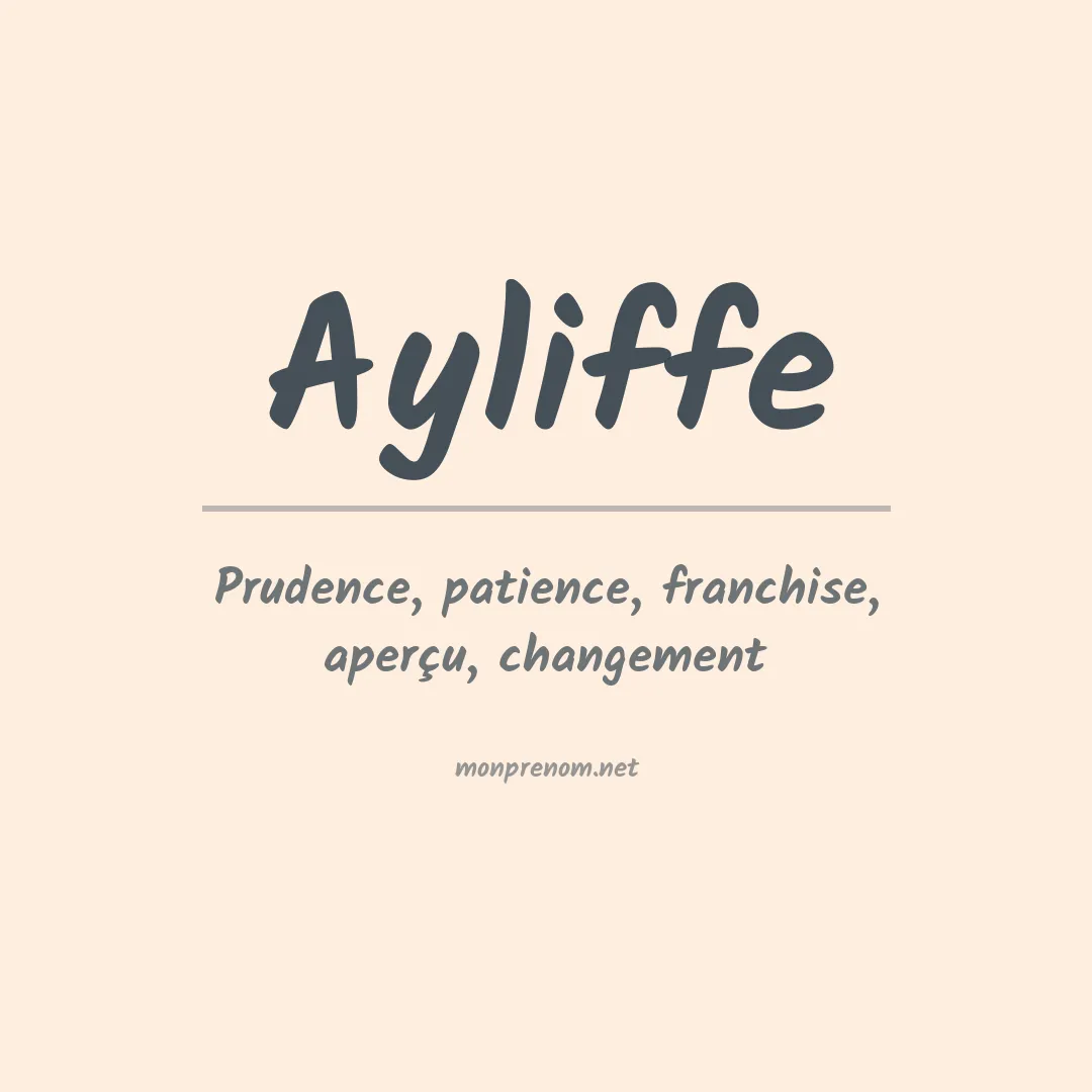 Prénom Ayliffe