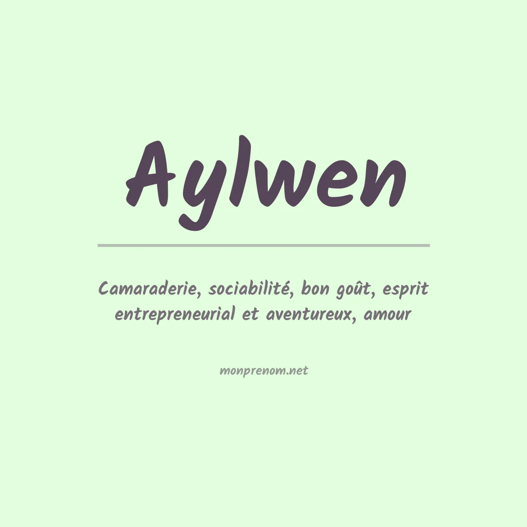 Signification du prénom Aylwen