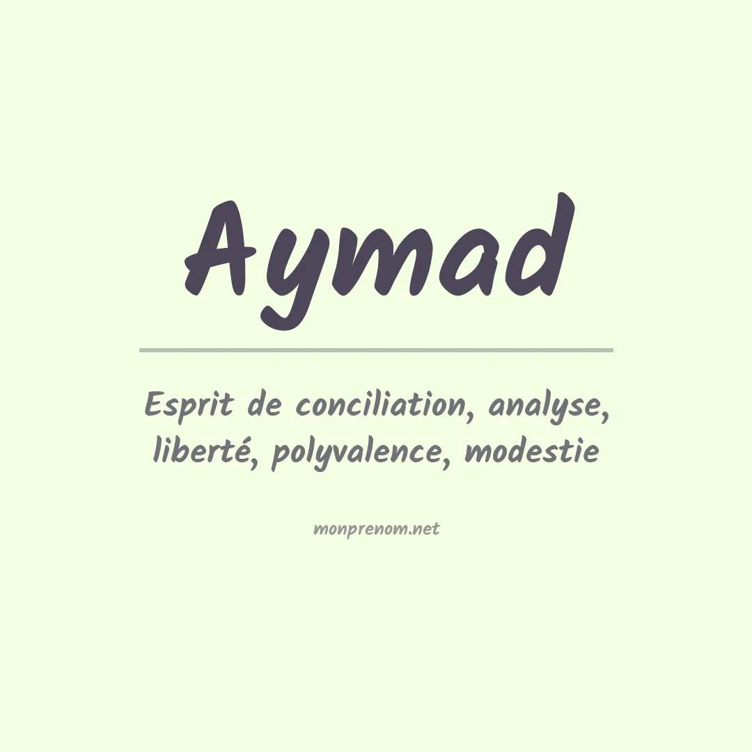 Signification du prénom Aymad