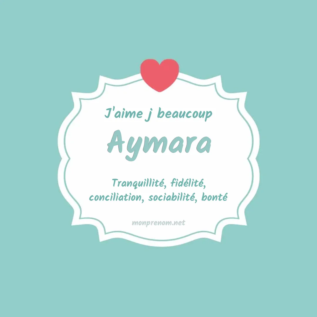 J'aime beaucoup Aymara