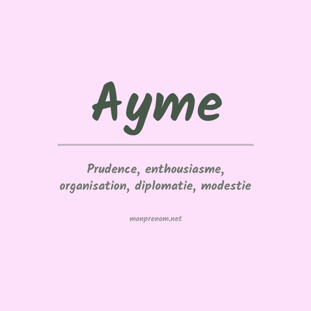 Prénom Ayme