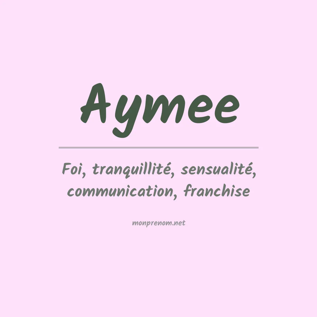 Prénom Aymee