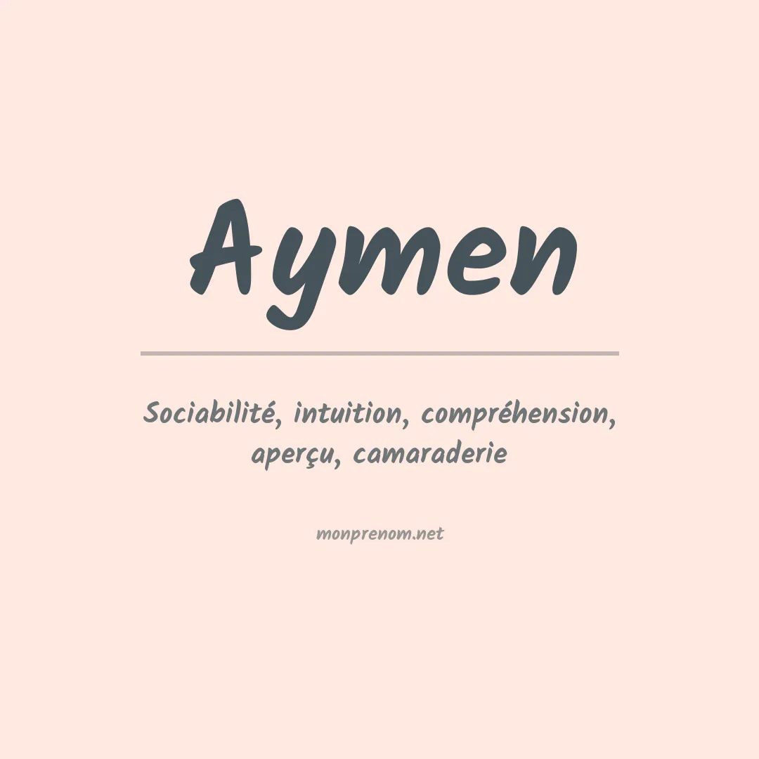 Prénom Aymen