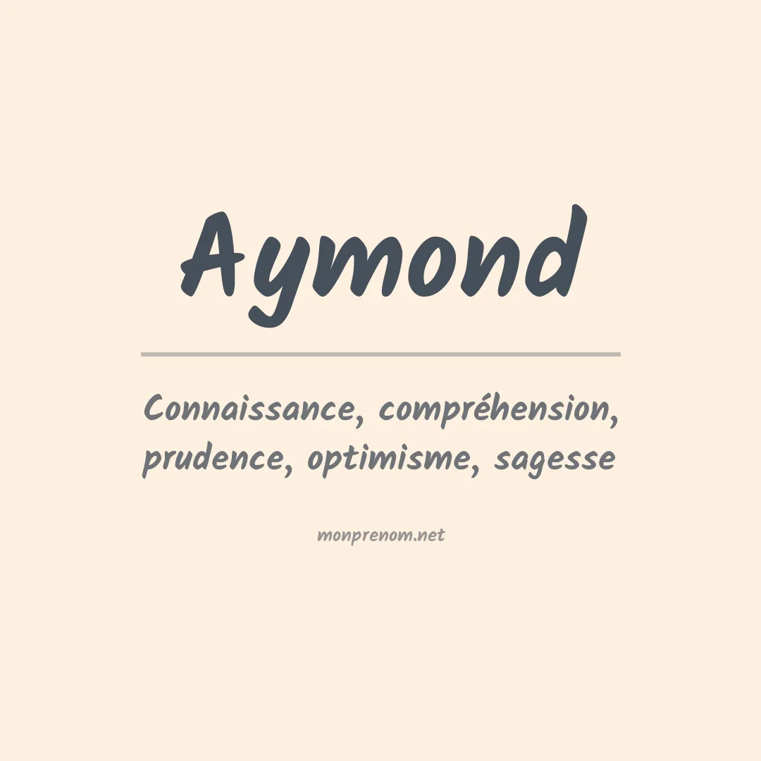 Prénom Aymond
