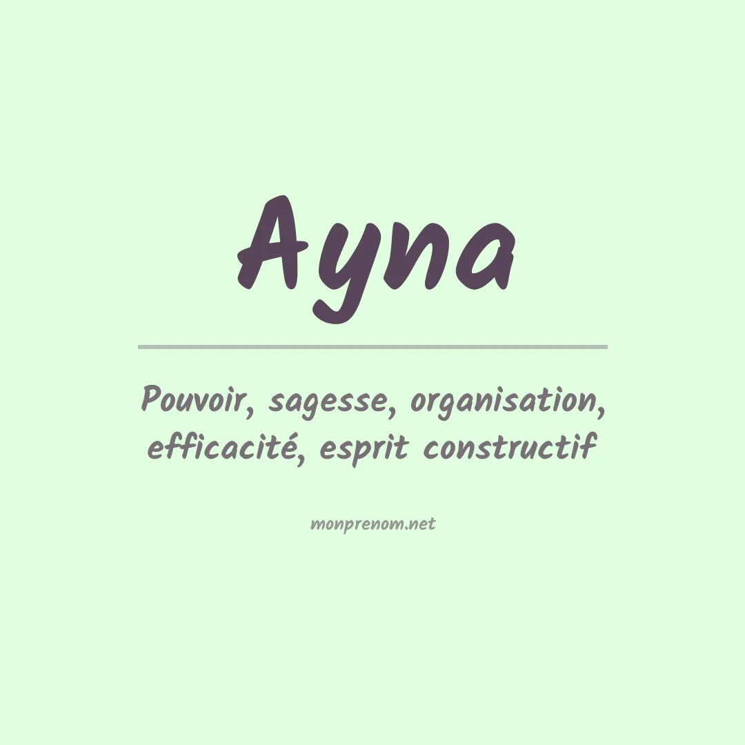 Prénom Ayna