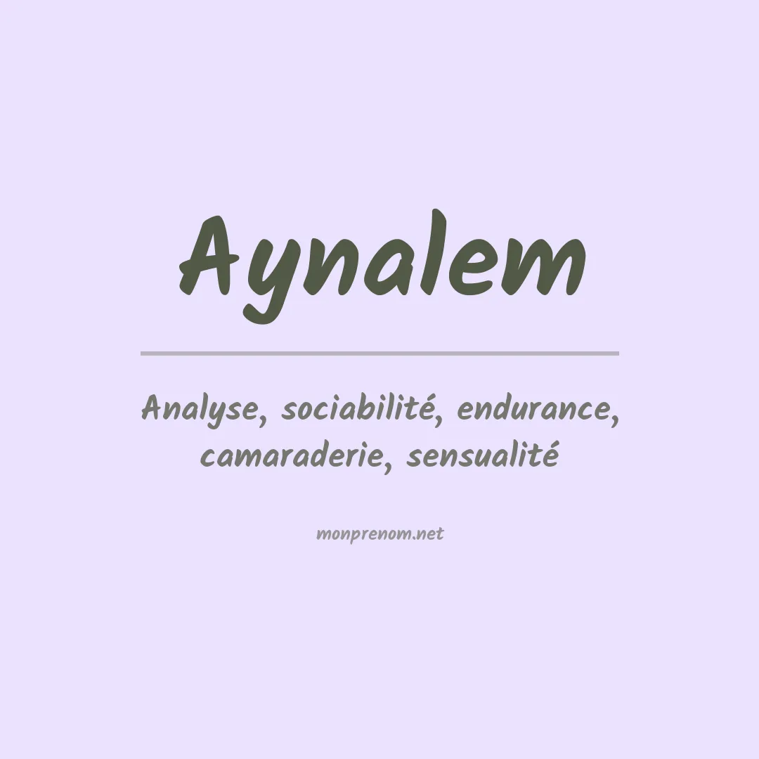 Signification du prénom Aynalem