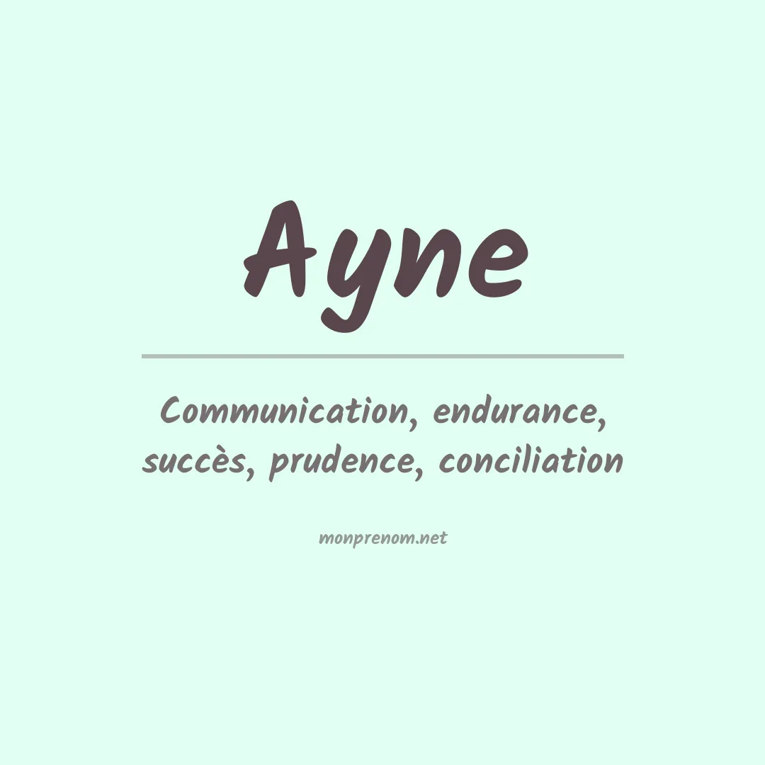 Signification du prénom Ayne