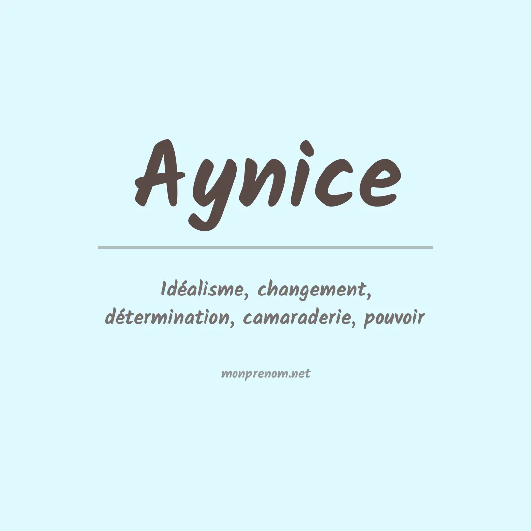 Signification du prénom Aynice