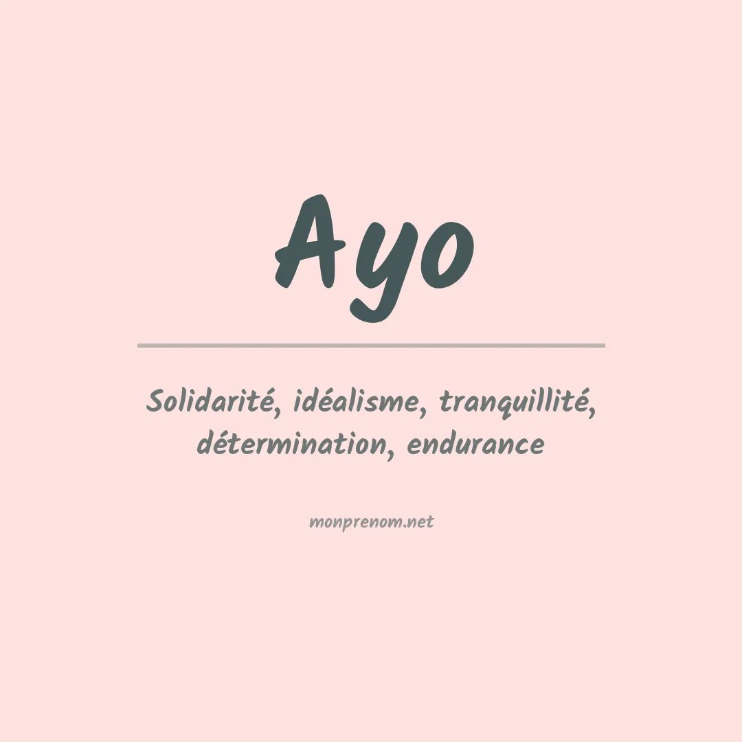 Prénom Ayo