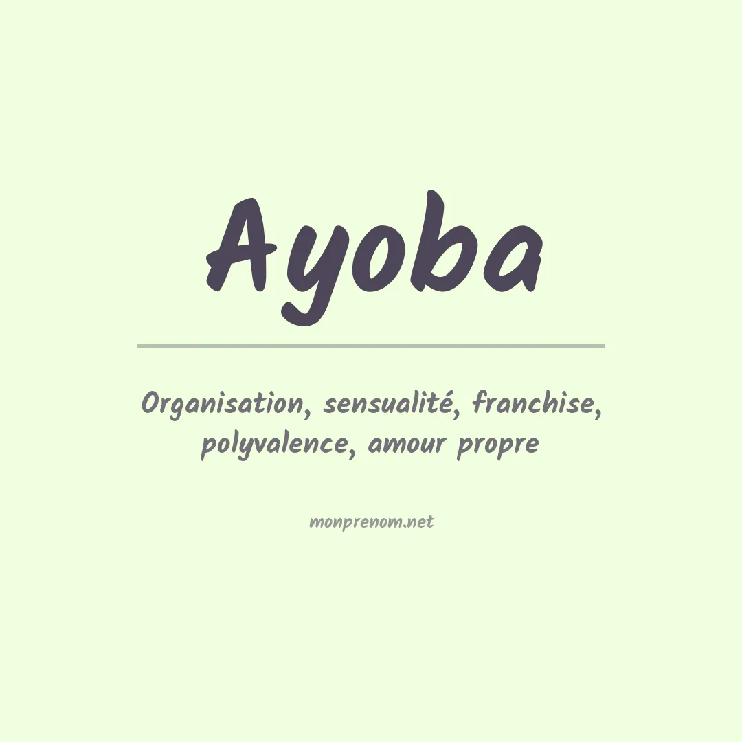 Prénom Ayoba