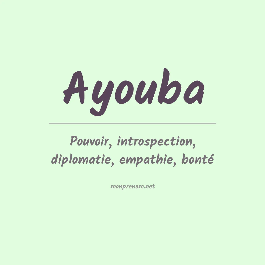 Signification du prénom Ayouba