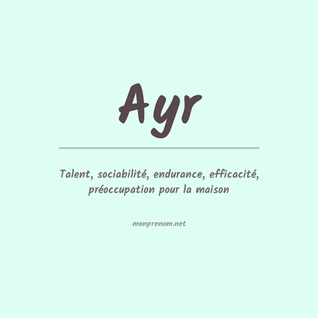 Prénom Ayr