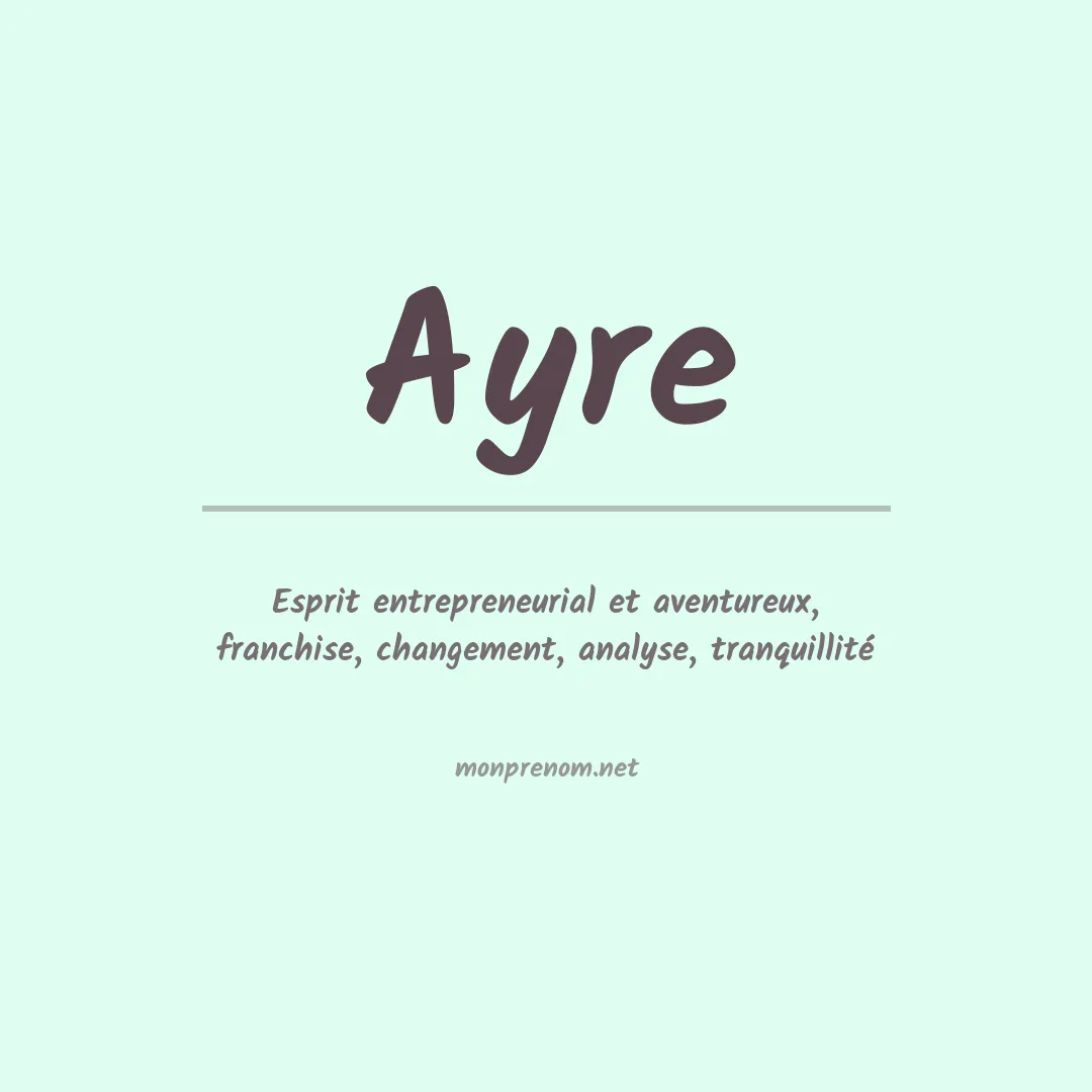 Prénom Ayre