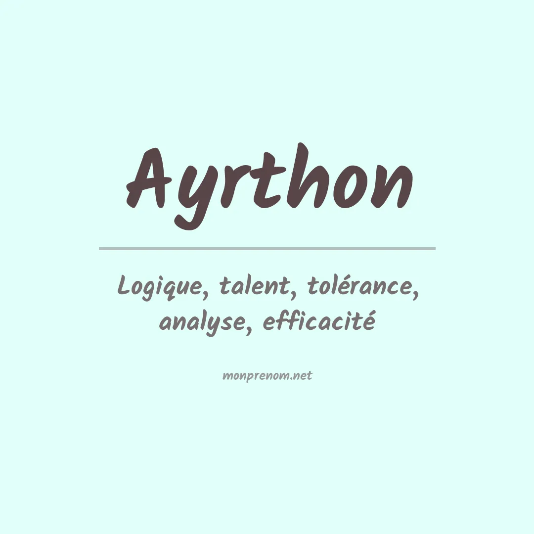 Signification du prénom Ayrthon
