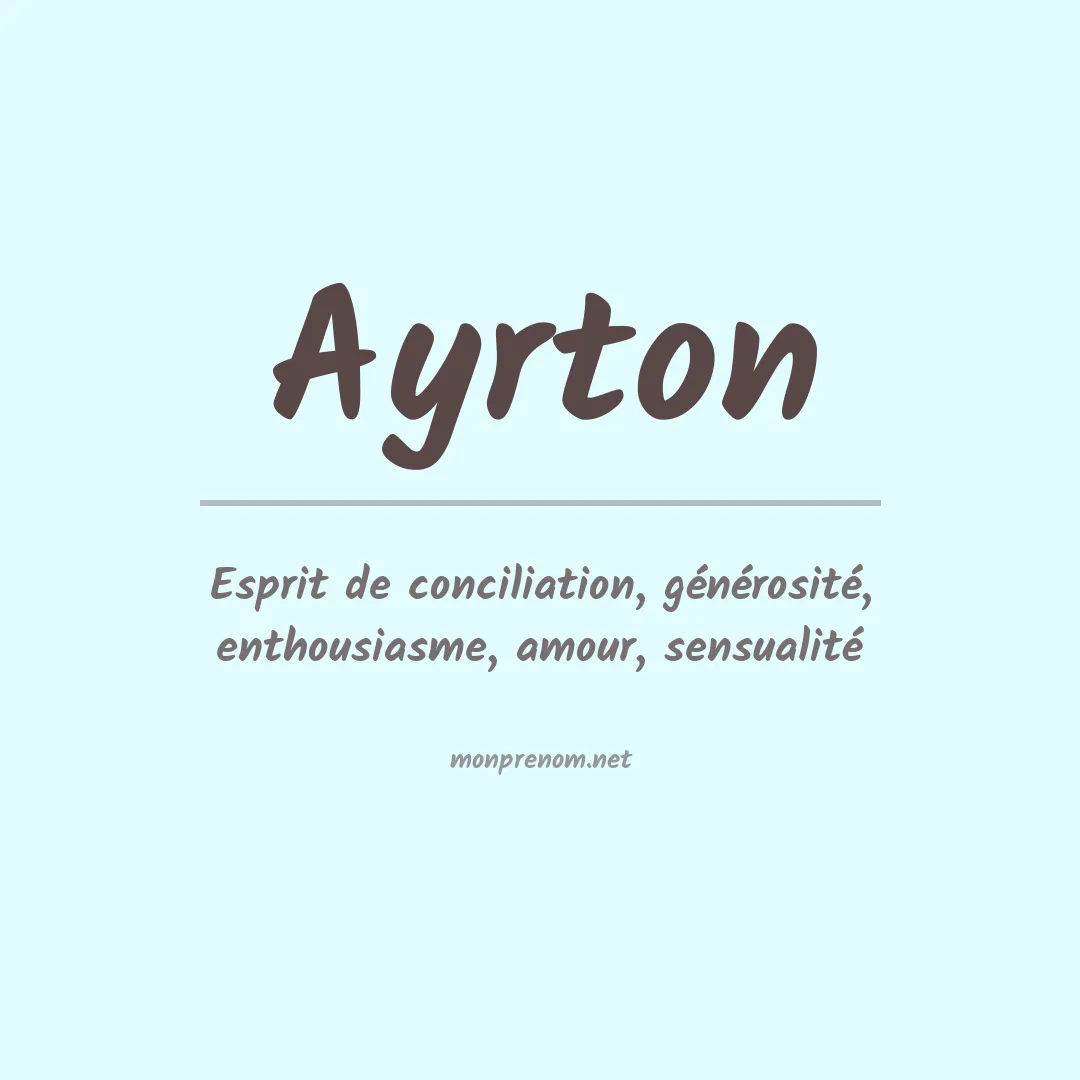 Prénom Ayrton