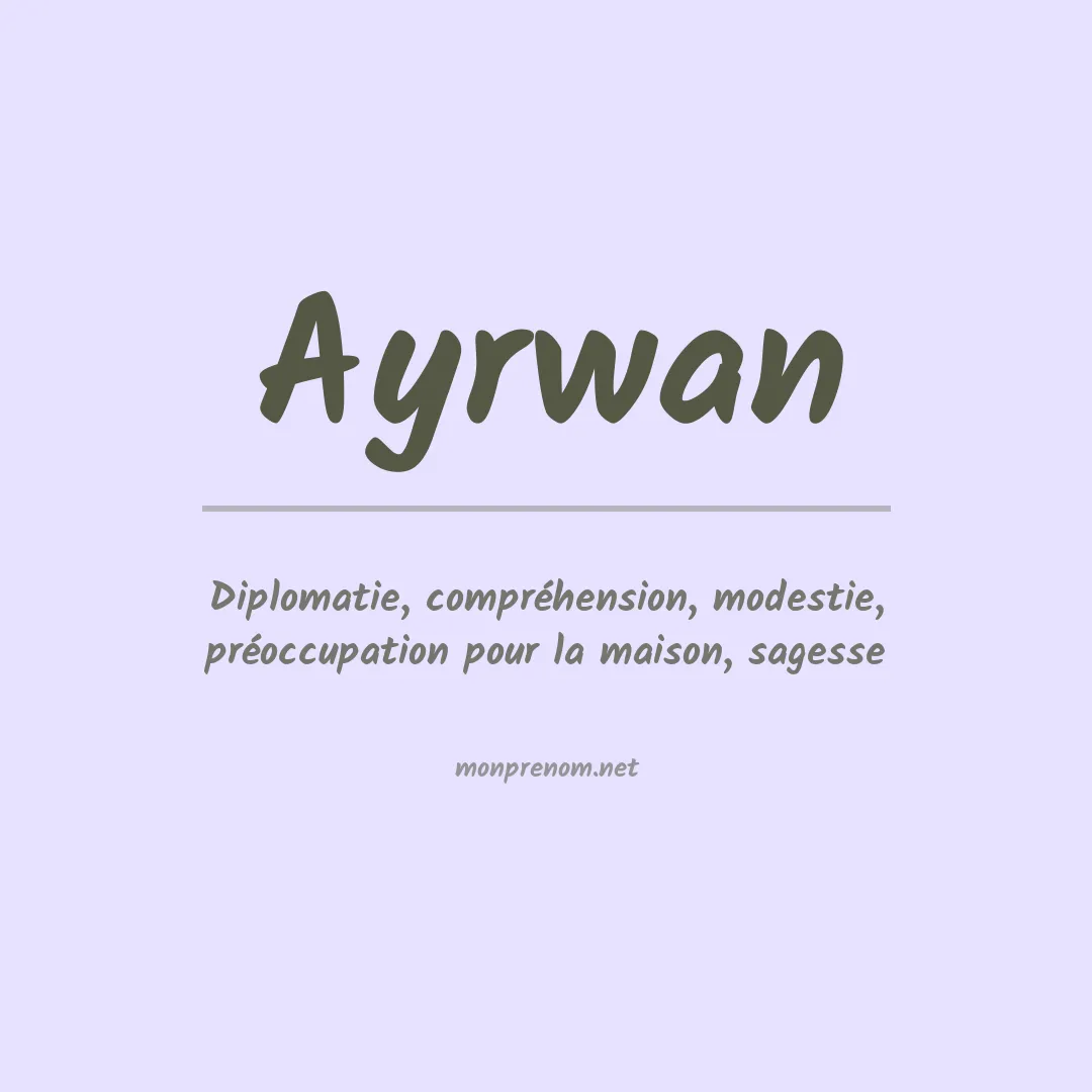 Prénom Ayrwan