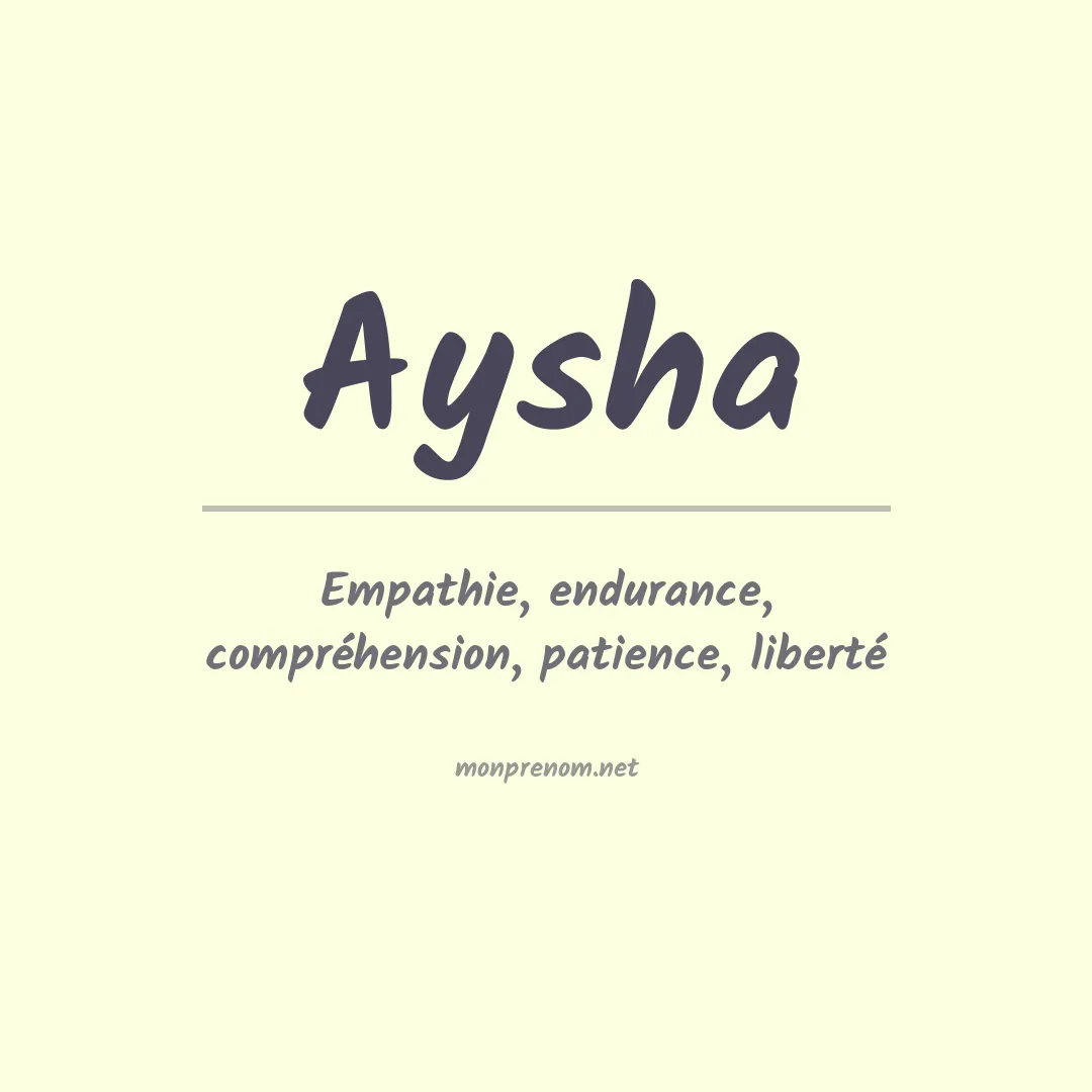 Prénom Aysha