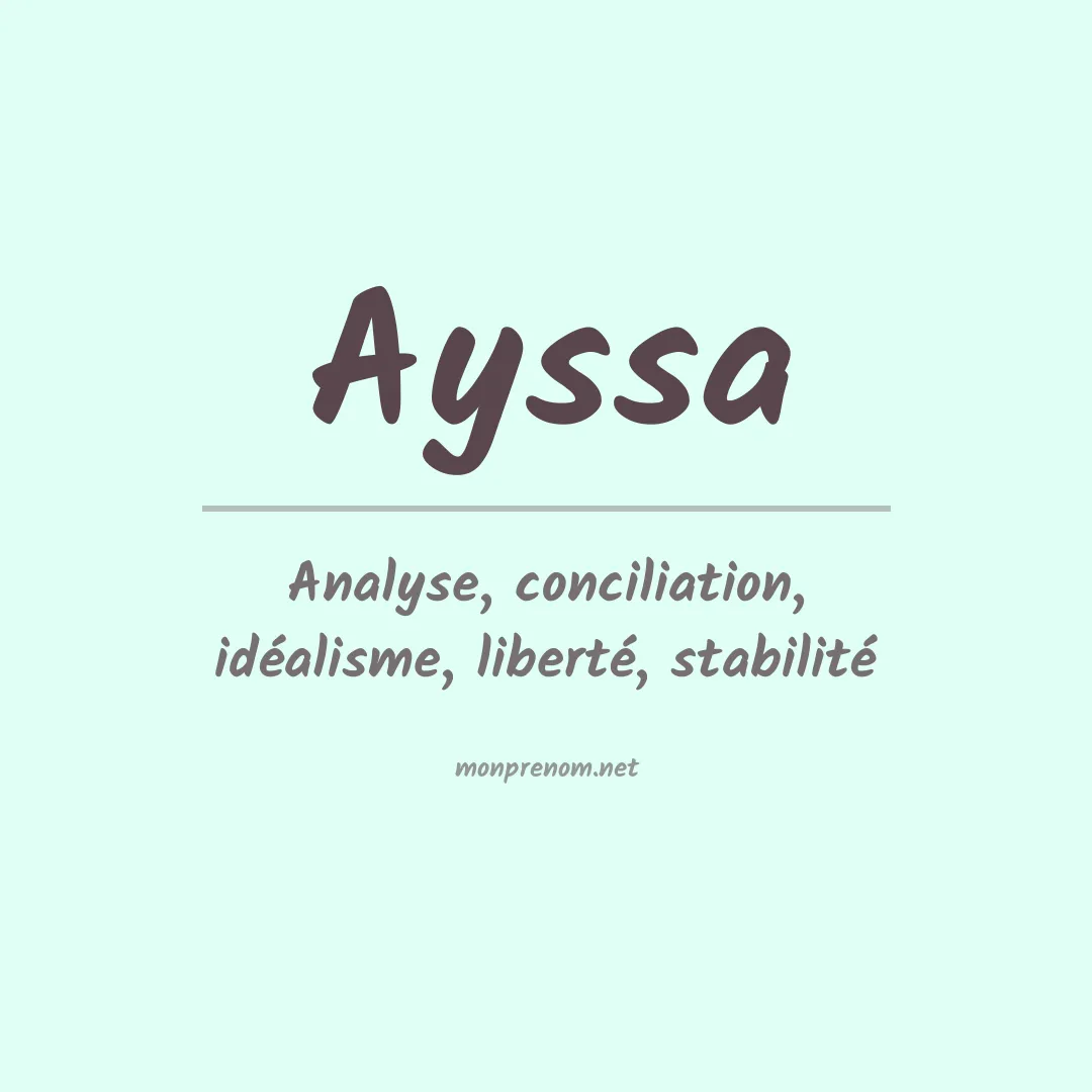 Prénom Ayssa