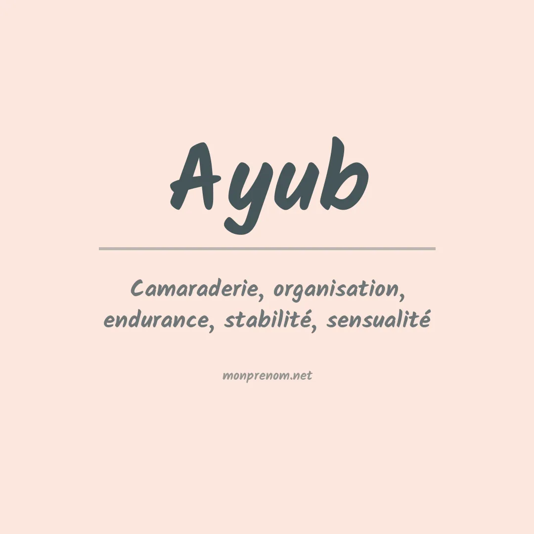 Prénom Ayub