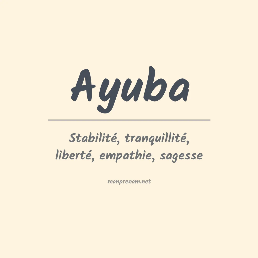 Signification du prénom Ayuba