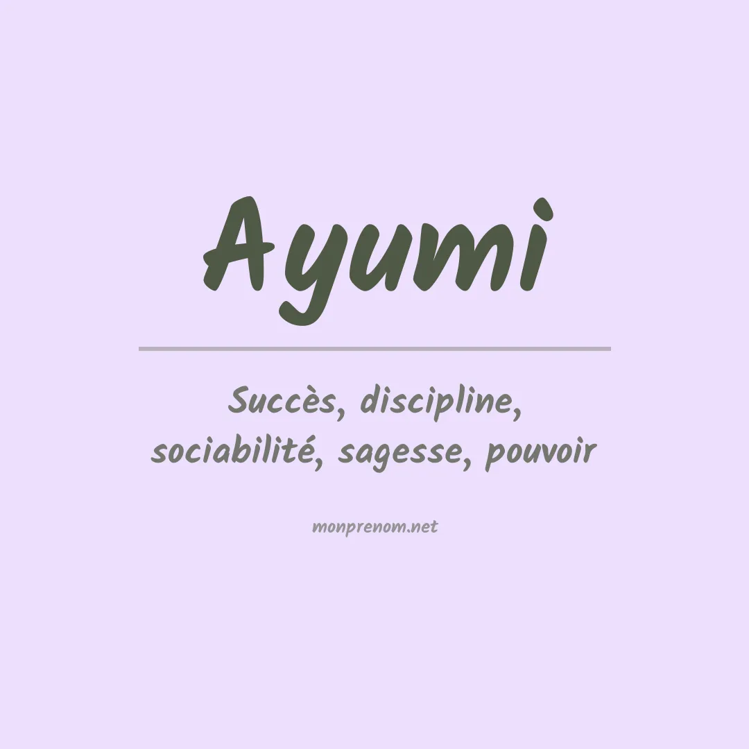 Prénom Ayumi