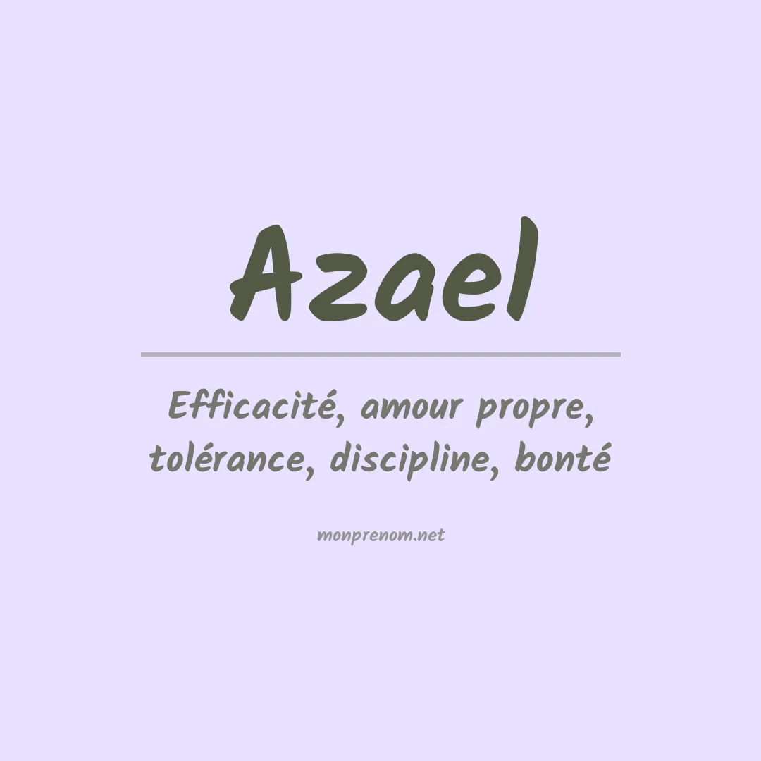 Prénom Azael