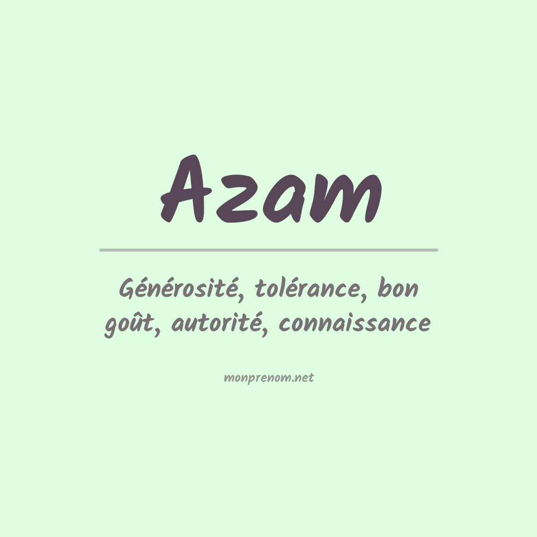 Prénom Azam
