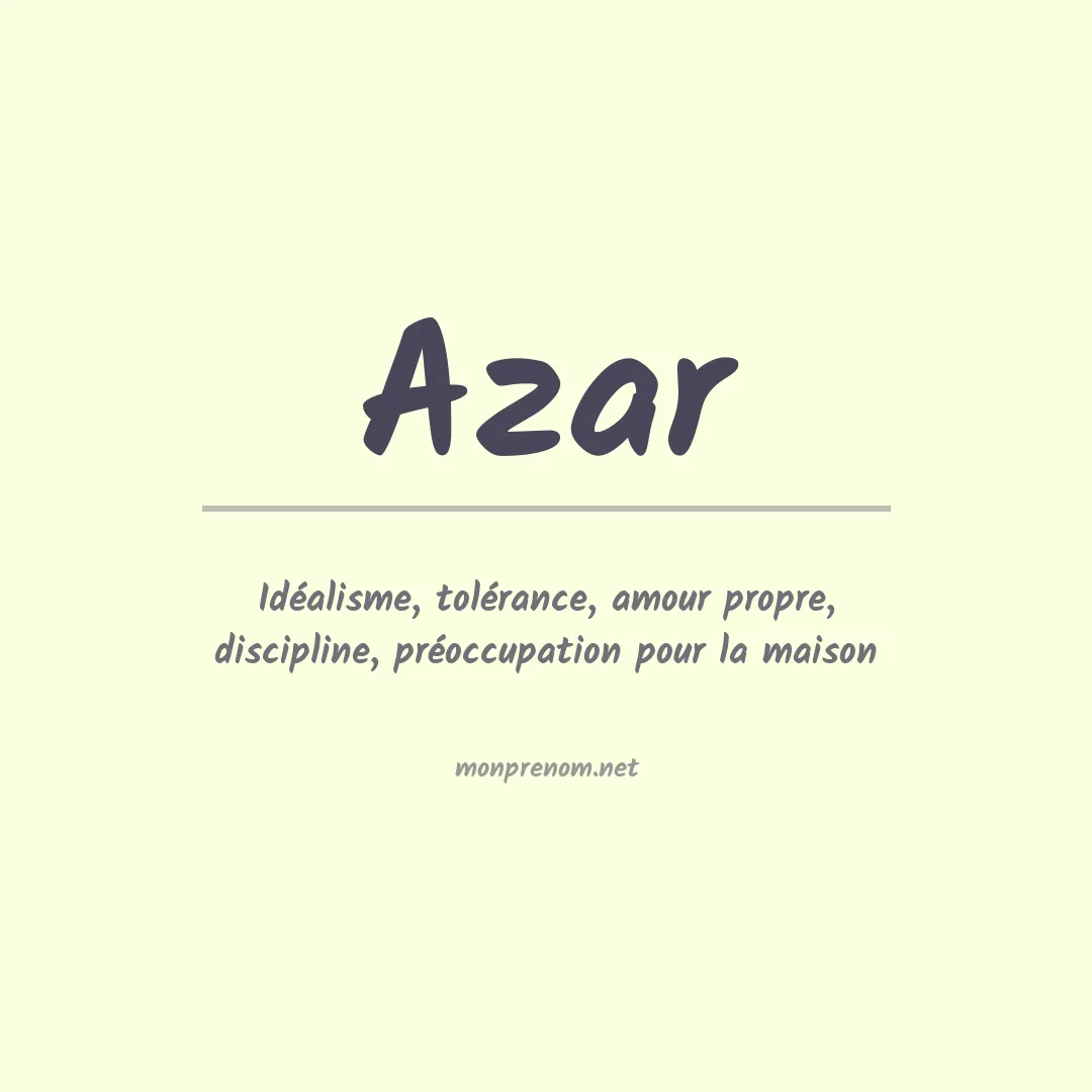 Prénom Azar