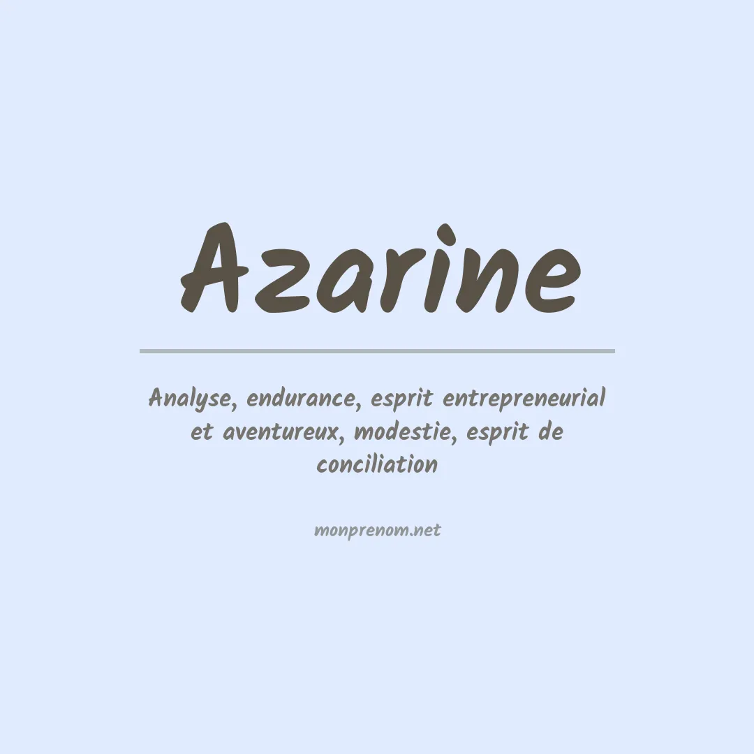 Signification du prénom Azarine