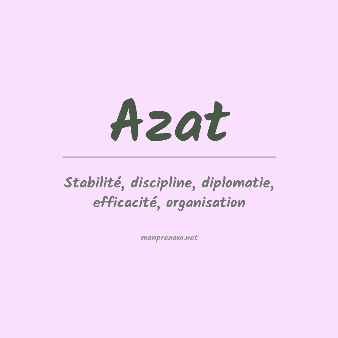 Signification du prénom Azat