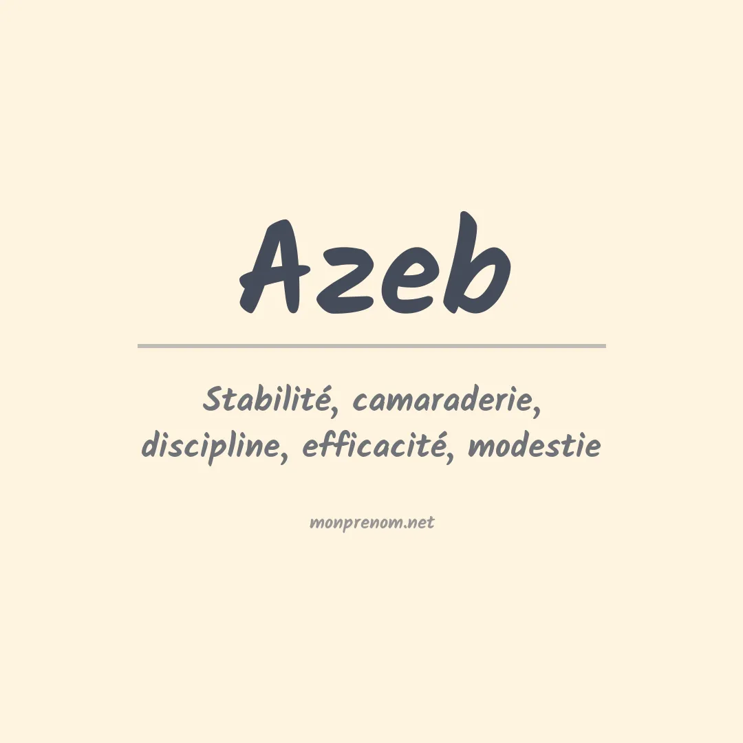 Signification du prénom Azeb