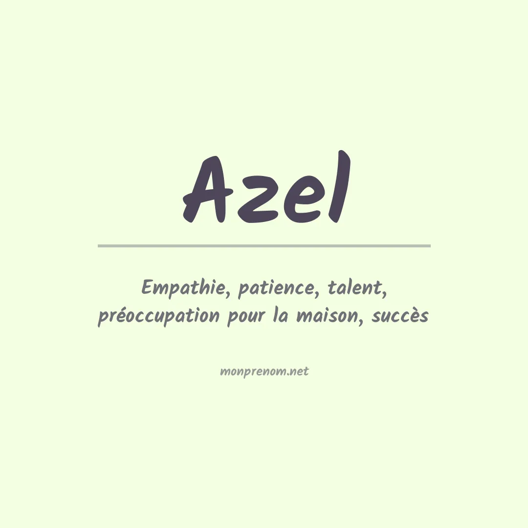 Prénom Azel