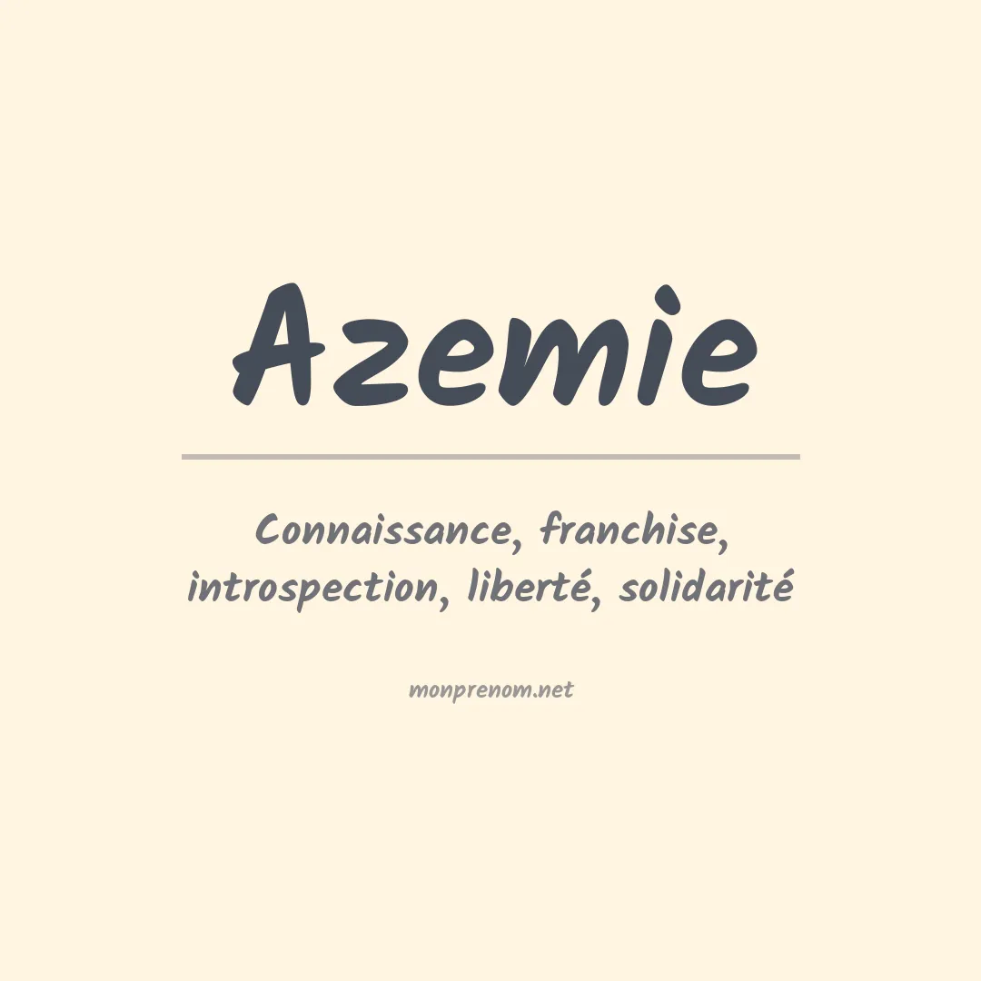 Prénom Azemie