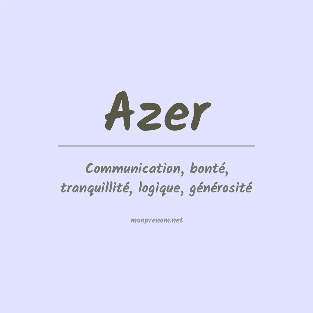 Prénom Azer
