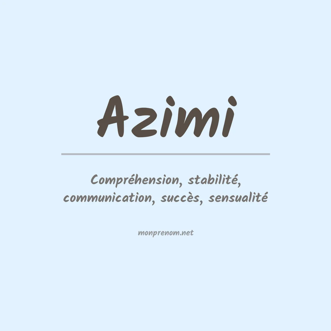 Prénom Azimi