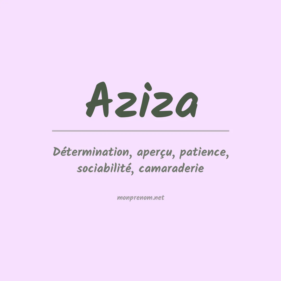 Prénom Aziza