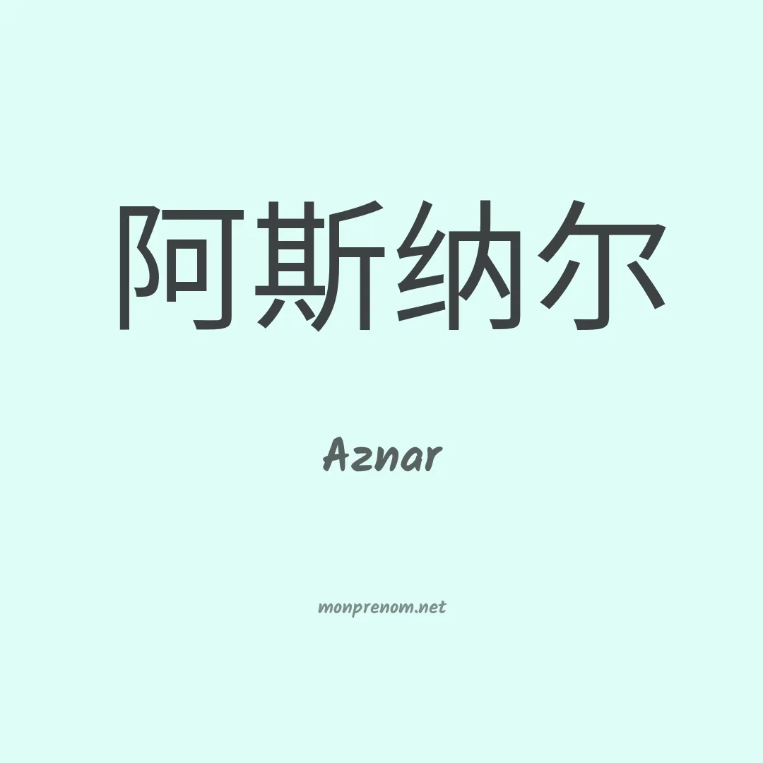 Aznar en chinois