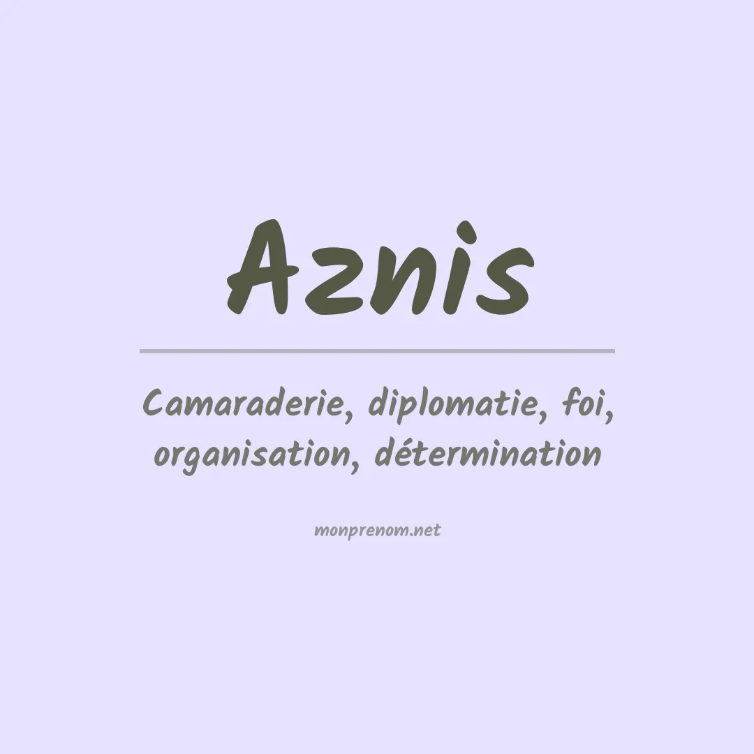Prénom Aznis