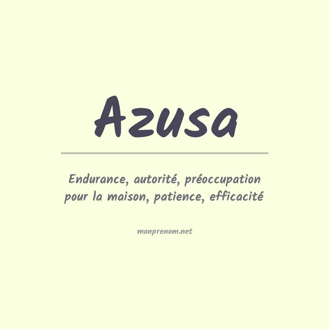 Signification du prénom Azusa