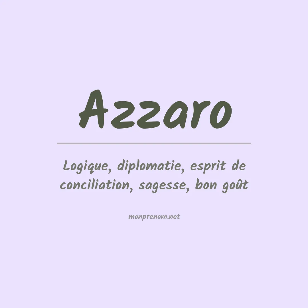Prénom Azzaro