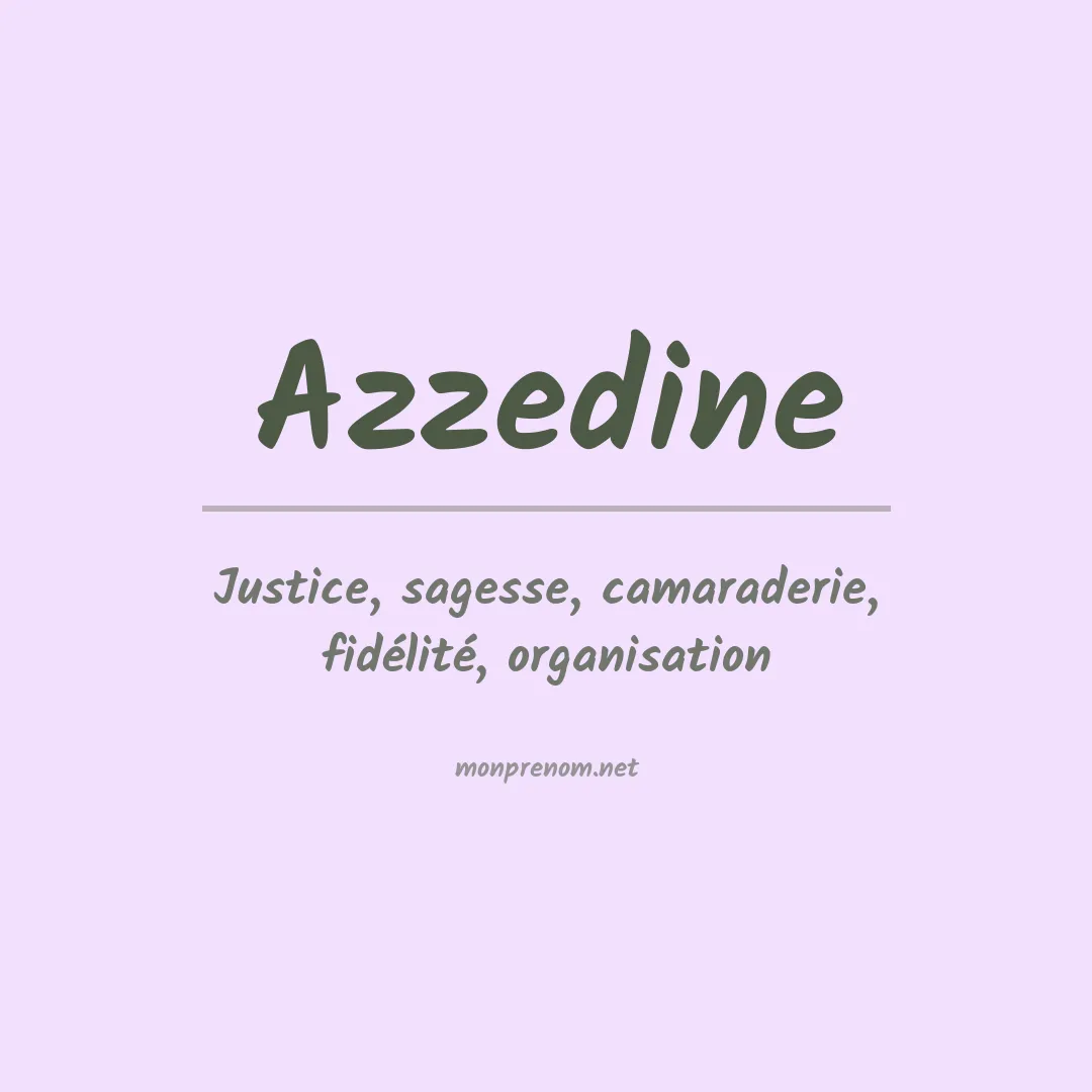 Prénom Azzedine