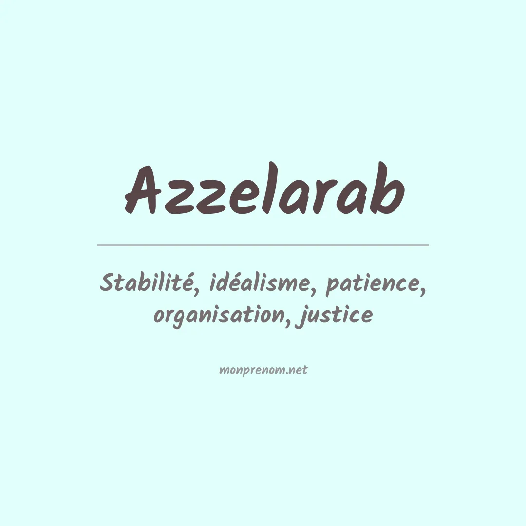 Prénom Azzelarab