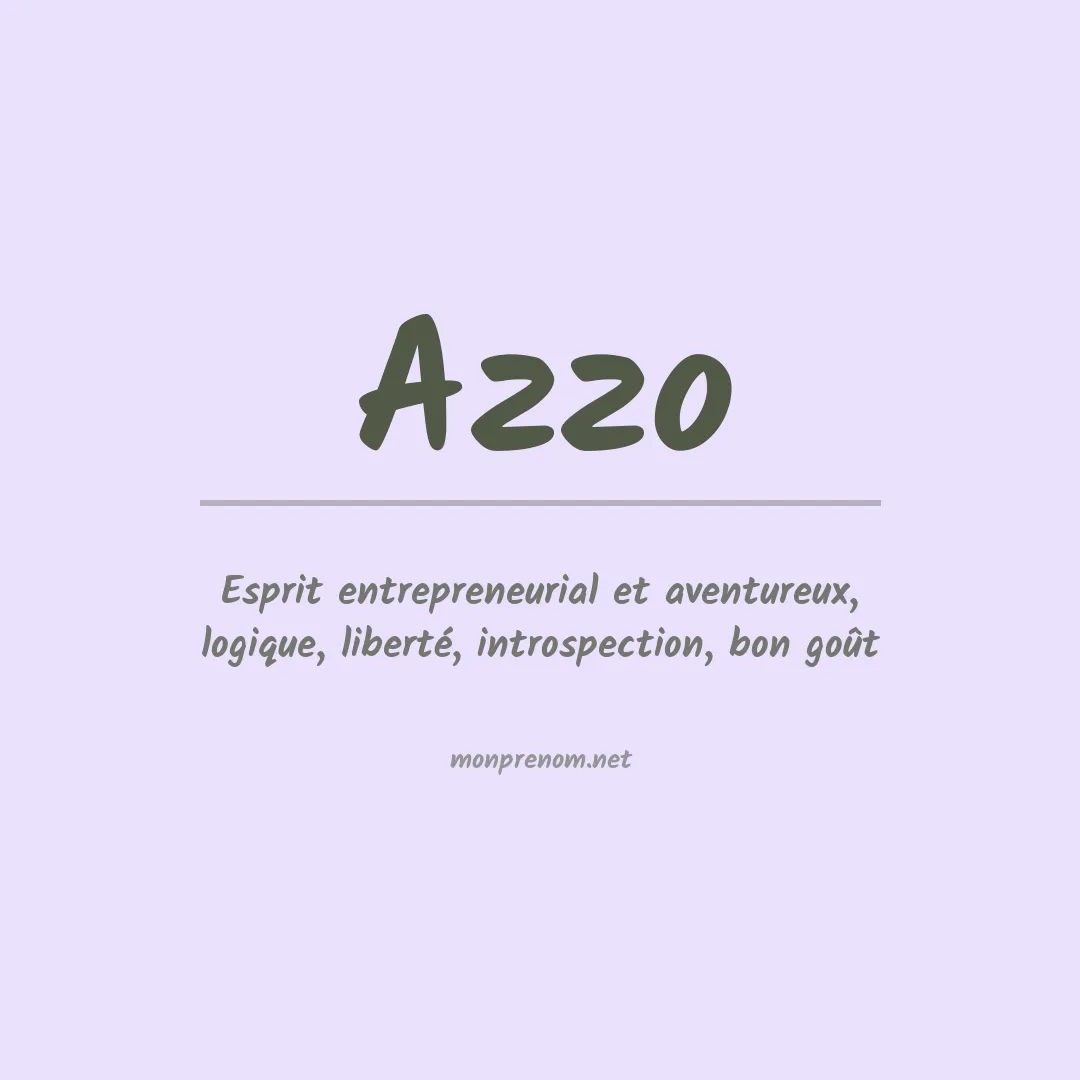 Signification du prénom Azzo