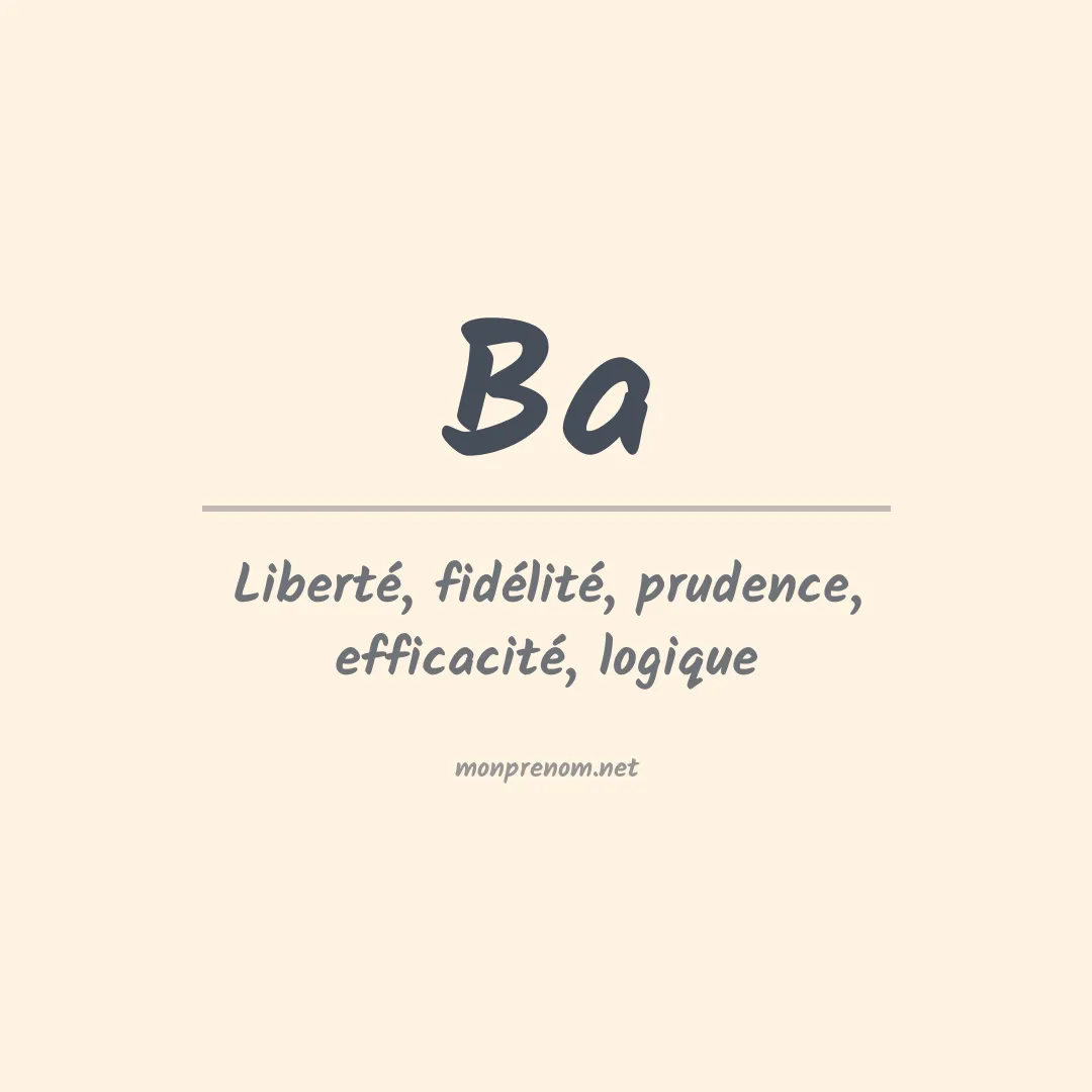 Prénom Ba