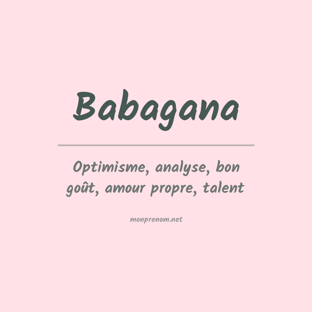 Signification du prénom Babagana