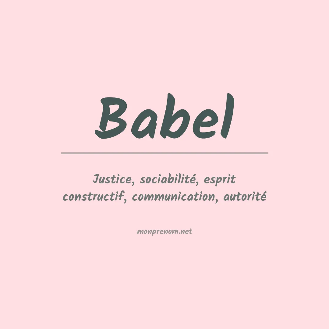 Prénom Babel