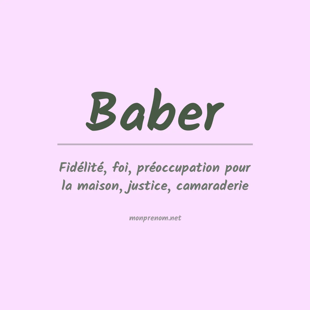 Prénom Baber