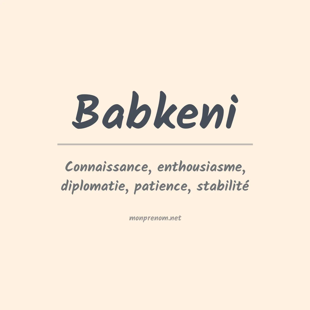 Prénom Babkeni