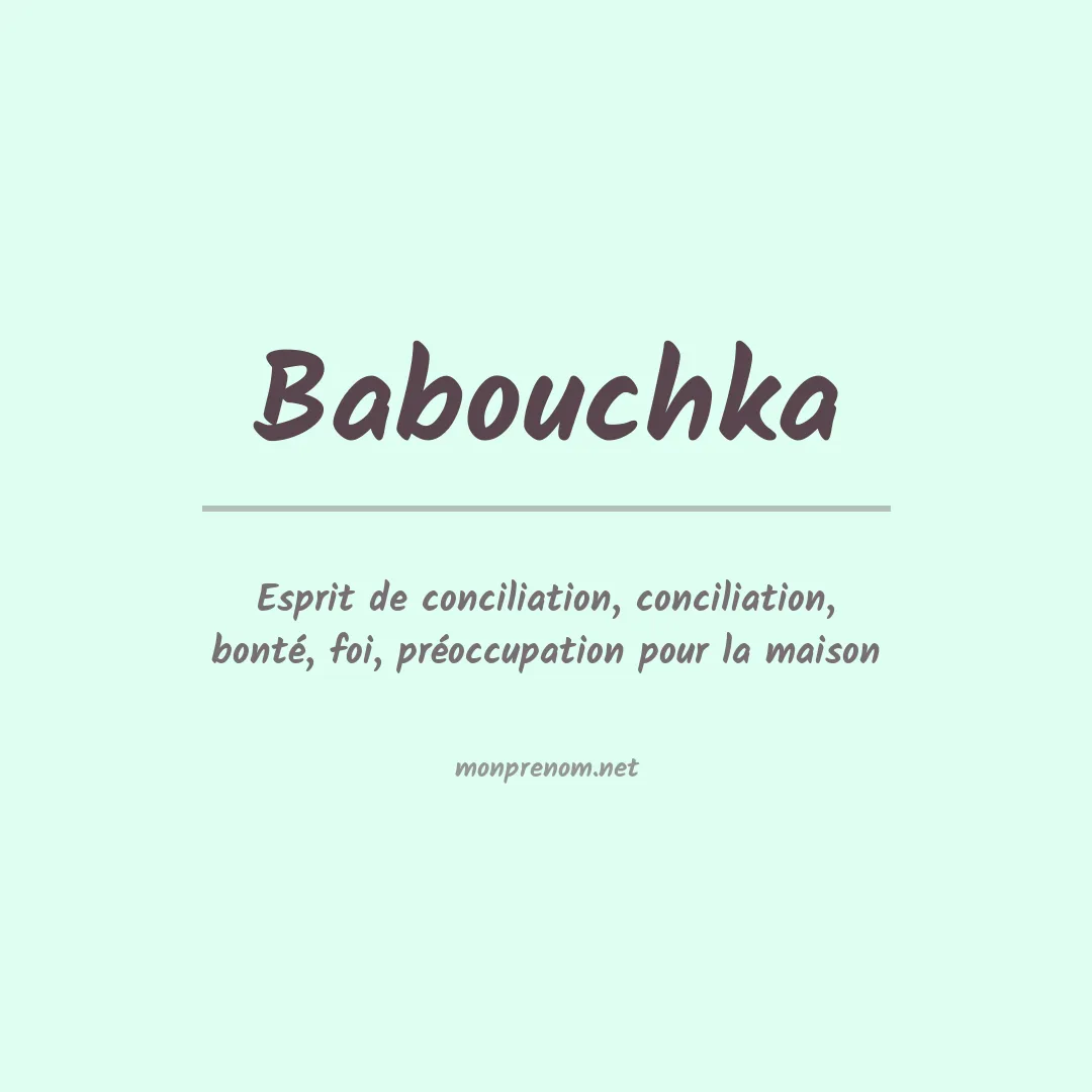 Prénom Babouchka